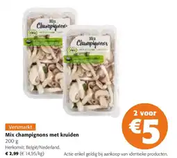 Colruyt Mix champignons met kruiden 200 g aanbieding