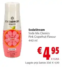 Colruyt SodaStream Soda Mix Classics Pink Grapefruit Flavour 440 ml aanbieding