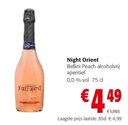 Colruyt Night Orient Bellini Peach alcoholvrij aperitief aanbieding