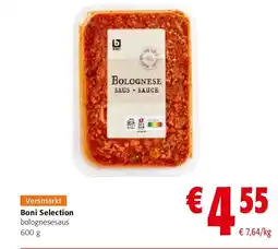 Colruyt Boni Selection bolognesesaus 600 g aanbieding