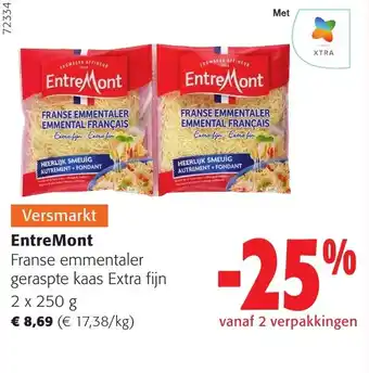 Colruyt Entremont franse emmentaler geraspte kaas extra fijn aanbieding