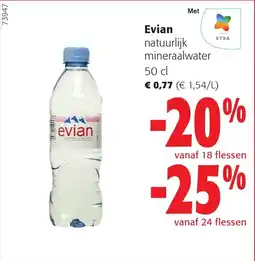 Colruyt Evian natuurlijk mineraalwater aanbieding