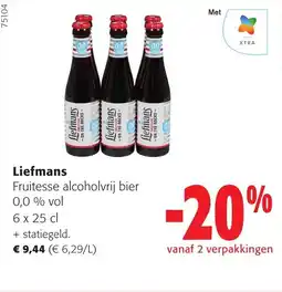 Colruyt Liefmans Fruitesse alcoholvrij bier 0,0% vol aanbieding