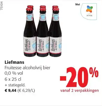 Colruyt Liefmans Fruitesse alcoholvrij bier 0,0% vol aanbieding