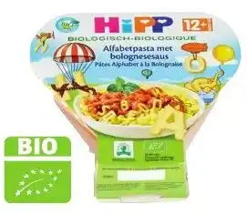 Colruyt Hipp alfabetpasta met bolognesesaus 12+maanden aanbieding