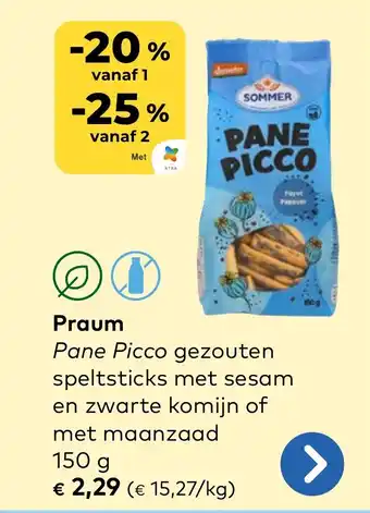 Bio Planet Praum Pane Pic met maanzaad aanbieding