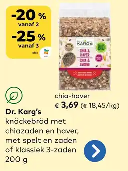 Bio Planet Dr. karg's chia-haver aanbieding