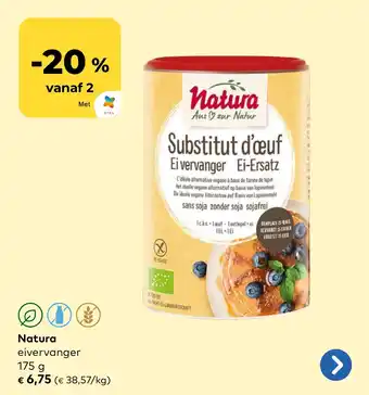 Bio Planet Natura eivervanger aanbieding