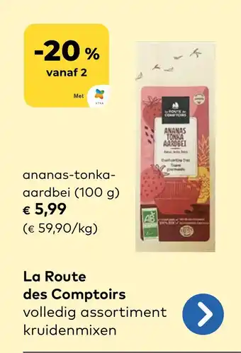 Bio Planet La route des comptoirs ananas-tonka- aardbei aanbieding