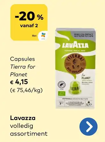 Bio Planet Lavazza capsules tierra for planet aanbieding