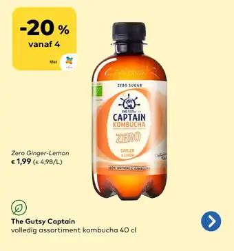 Bio Planet The gutsy captain zero ginger lemon aanbieding