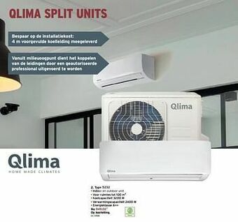 GAMMA Qlima split units type 5232 aanbieding