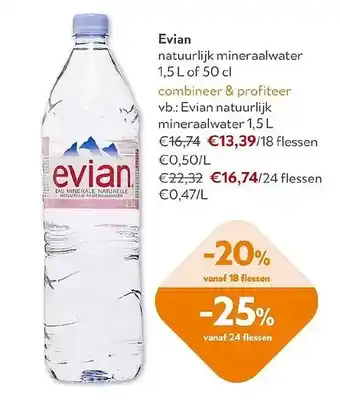 OKay Evian natuurlijk mineraalwater aanbieding