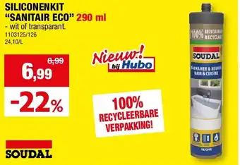 Hubo SILICONENKIT “SANITAIR ECO” 290 ml aanbieding