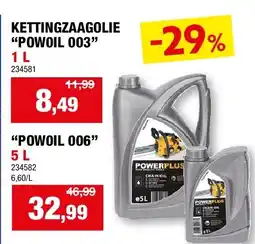 Hubo KETTINGZAAGOLIE “POW0IL 003” 1 L aanbieding