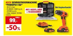 Hubo ACCU SCHROEFBOORMACHINE “POWDPO1150” aanbieding