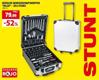 Hubo GEVULDE GEREEDSCHAPSKOFFER “ROJO” - 253 STUKS aanbieding