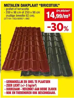 Hubo METALEN DAKPLAAT “BRICOTUIL” aanbieding