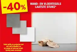 Hubo WAND- EN VLOERTEGELS LAATSTE STUKS aanbieding