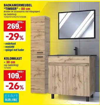 Hubo BADKAMERMEUBEL “TIMBER” - 80 cm aanbieding