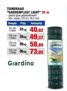 Hubo TUINDRAAD “GARDENPLAST LIGHT” 25 m aanbieding