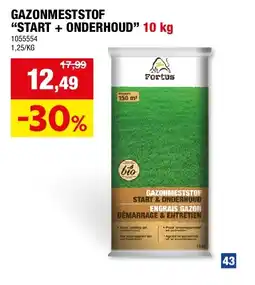 Hubo GAZONMESTSTOF “START + ONDERHOUD” 10 kg aanbieding