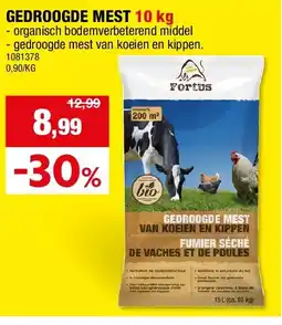 Hubo GEDROOGDE MEST 10 kg aanbieding