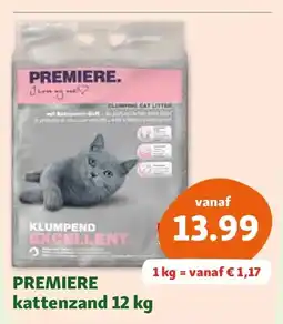 Maxi Zoo PREMIERE kattenzand 12 kg aanbieding