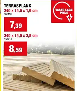 Hubo TERRASPLANK 240 x 14,5 x 1,9 cm aanbieding