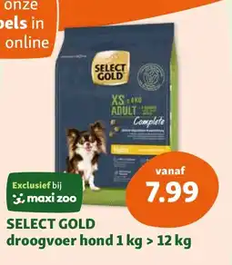 Maxi Zoo SELECT GOLD droogvoer hond 1 kg > 12 kg aanbieding