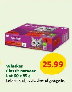 Maxi Zoo Whiskas Classic natvoer kat 60 x 85 g aanbieding