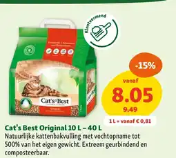 Maxi Zoo Cat's Best Original 10 L - 40 L aanbieding