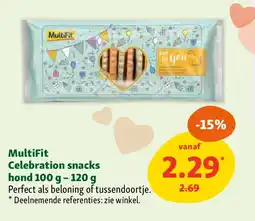 Maxi Zoo MultiFit Celebration snacks hond 100 g - 120 g aanbieding