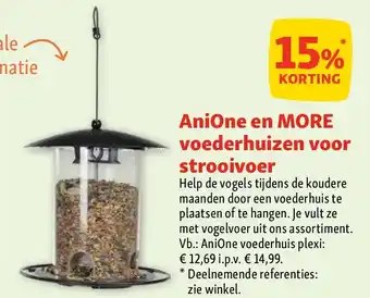 Maxi Zoo AniOne en MORE voederhuizen voor strooivoer aanbieding