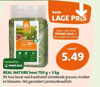 Maxi Zoo REAL NATURE hooi 750 g > 3 kg aanbieding