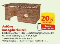 Maxi Zoo AniOne knaagdierhuizen aanbieding