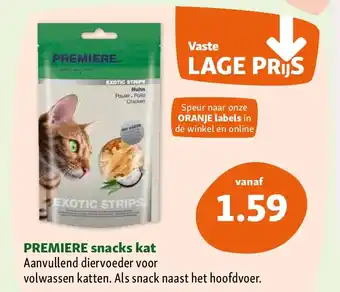 Maxi Zoo PREMIERE snacks kat aanbieding