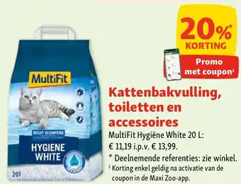 Maxi Zoo Kattenbakvulling, toiletten en accessoires aanbieding