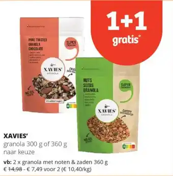 Spar Xavies granola aanbieding