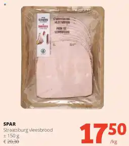 Spar Spar Straatsburg vleesbrood aanbieding