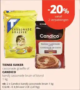 Spar Tiense Suiker of Candico aanbieding