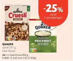 Spar Quaker aanbieding