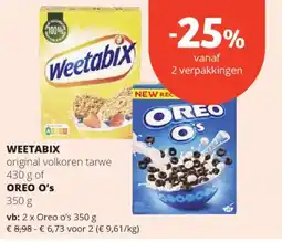 Spar Weetabix of Oreo's aanbieding