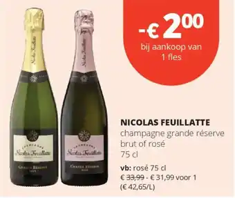 Spar Nicolas Feuillatte aanbieding