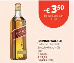 Spar Johnnie Walker aanbieding