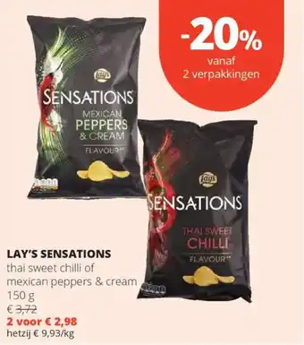 Spar Lay's Sensations aanbieding