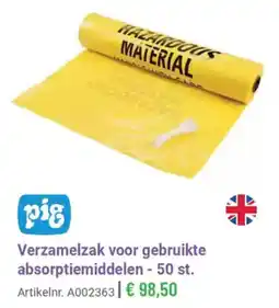 Manutan Verzamelzak voor gebruikte absorptiemiddelen aanbieding