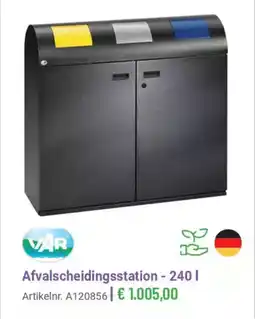 Manutan Afvalscheidingsstation aanbieding