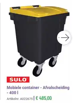 Manutan Mobiele container  Afvalscheiding aanbieding