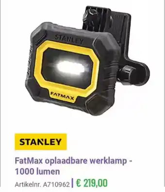 Manutan FatMax oplaadbare werklamp aanbieding